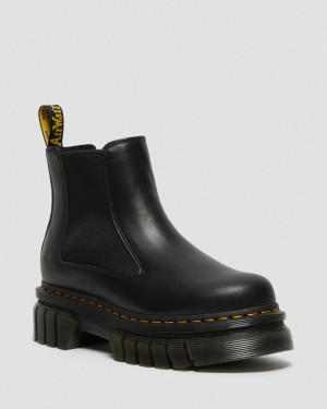 Botas Chelsea Dr Martens Audrick Nappa Leather Platform Mujer Negras | 95742998