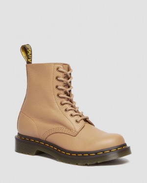 Botas Dr Martens 1460 Virginia Leather Mujer Marrones | 54850450