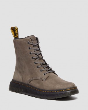 Botas Dr Martens Crewson Nubuck Leather Everyday Hombre Gris | 19855681
