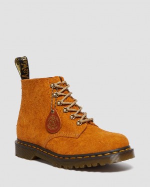 Botines Dr Martens 101 Made in England Hardware Suede Hombre Marrones | 61136967