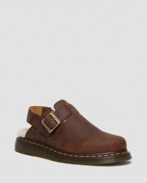 Mulas Dr Martens Jorge II Faux Fur Lined Slingback Mujer Marrones | 92104565