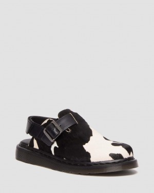 Mulas Dr Martens Jorge II Hair-on Animal Print Slingback Hombre Negras | 19107186