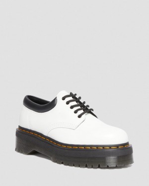 Zapatos Casuales Dr Martens 8053 Leather Platform Mujer Blancas | 75279711