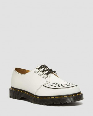 Zapatos Creepers Dr Martens Ramsey Smooth Leather Mujer Blancas | 87111907