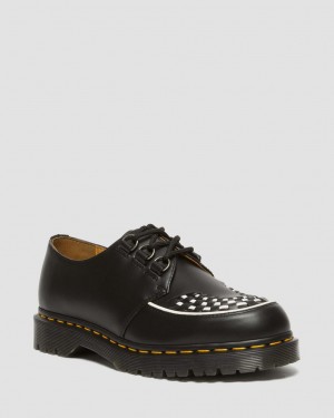 Zapatos Creepers Dr Martens Ramsey Smooth Leather Mujer Negras | 24696021