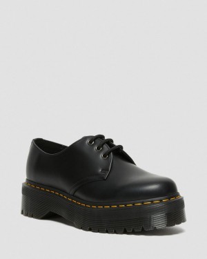 Zapatos Plataforma Dr Martens 1461 Smooth Leather Mujer Negras | 34280157