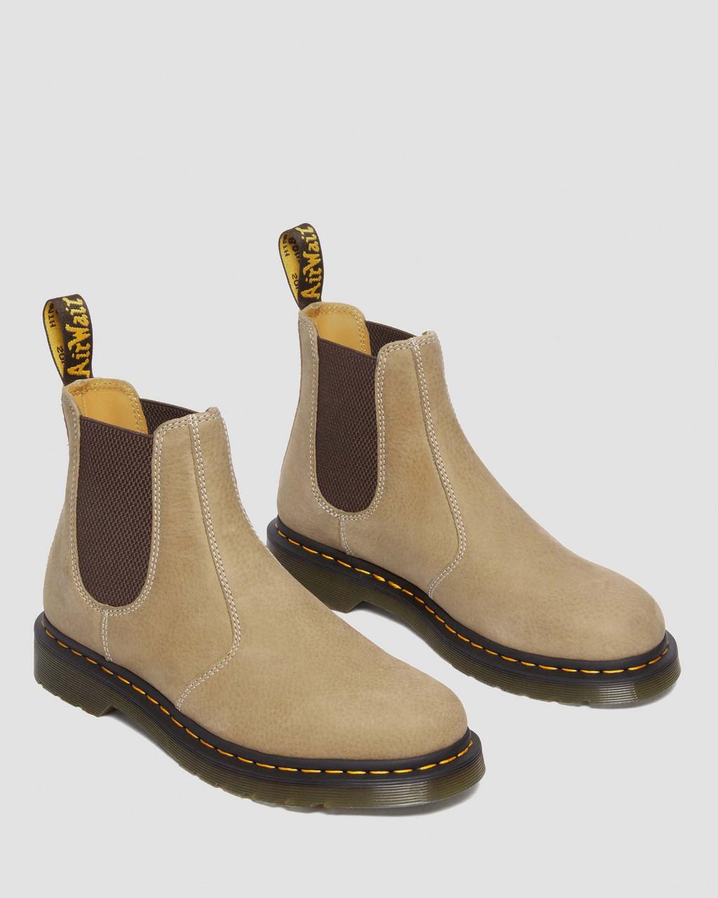 Botas Chelsea Dr Martens 2976 Tumbled Nubuck Leather Mujer Marrones | 49692044