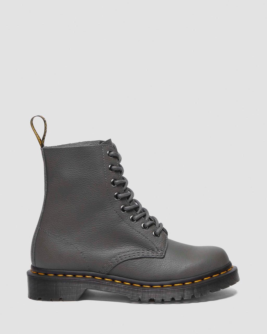 Botas Dr Martens 1460 Virginia Leather Mujer Gris | 74619303