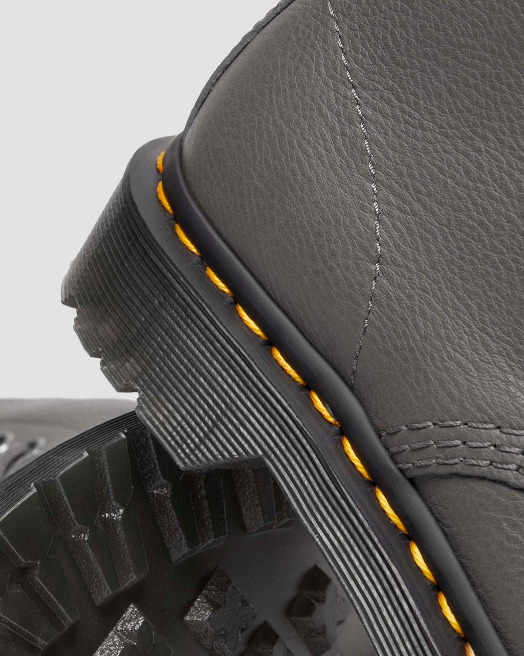 Botas Dr Martens 1460 Virginia Leather Mujer Gris | 74619303
