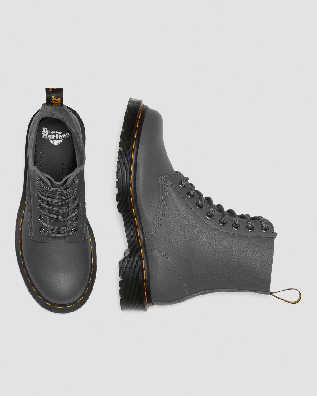 Botas Dr Martens 1460 Virginia Leather Mujer Gris | 74619303