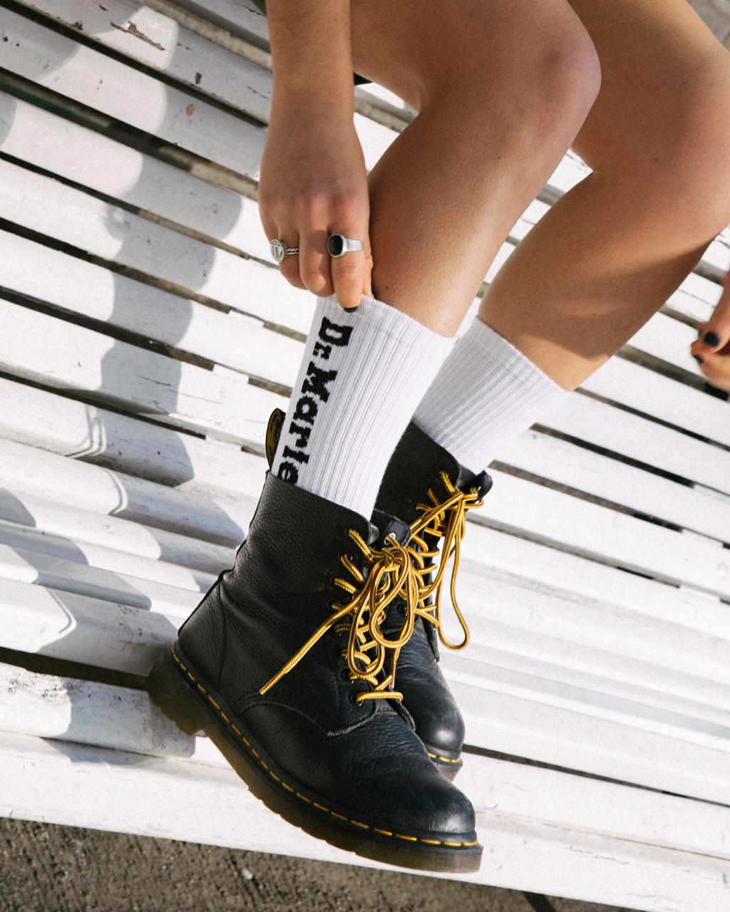 Botas Dr Martens 1460 Virginia Leather Mujer Negras | 33441937