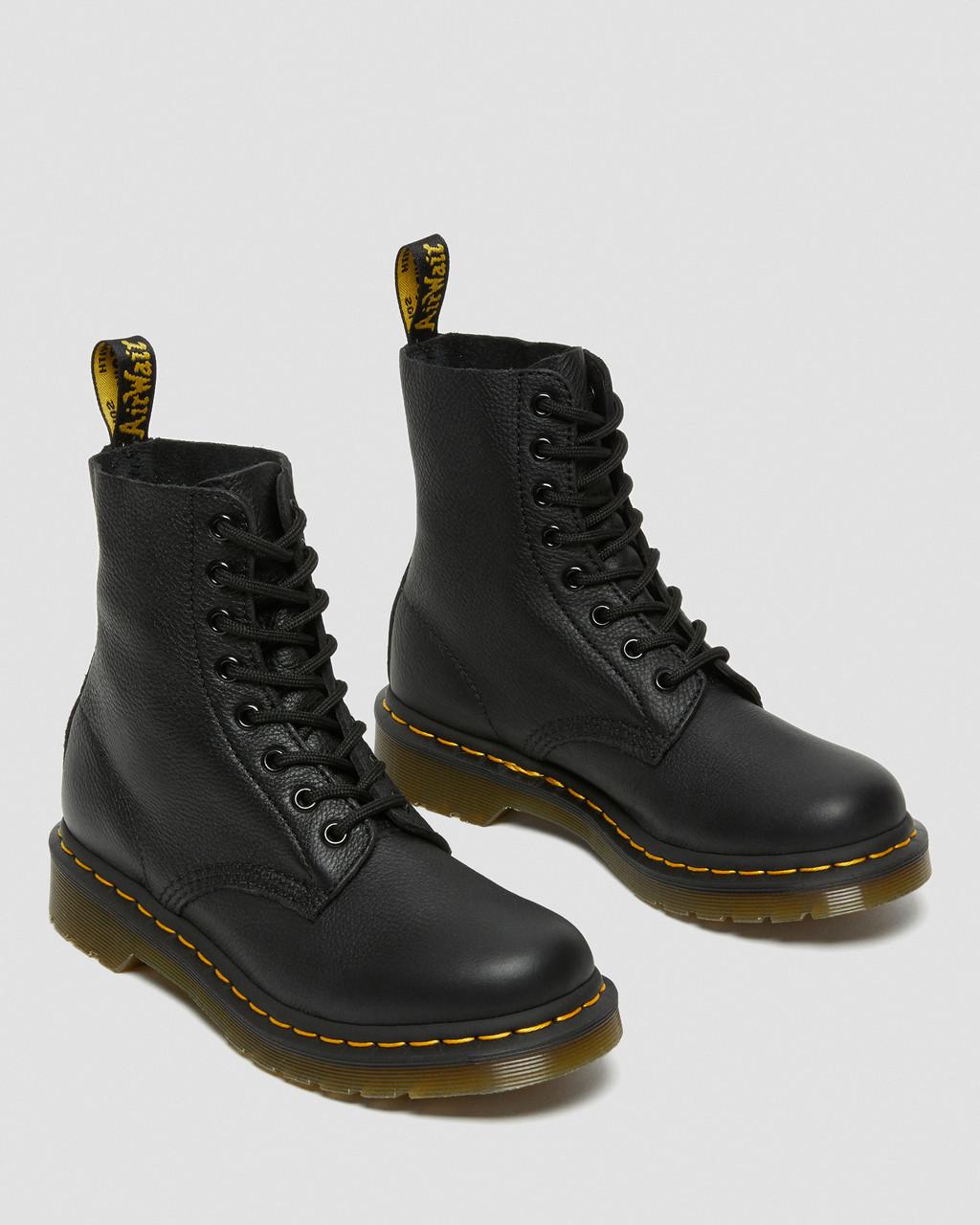 Botas Dr Martens 1460 Virginia Leather Mujer Negras | 33441937