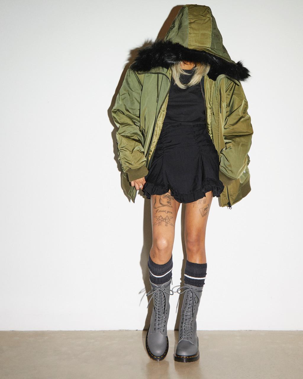 Botas Dr Martens 1B99 Virginia Leather Mid Calf Mujer Gris | 82857034