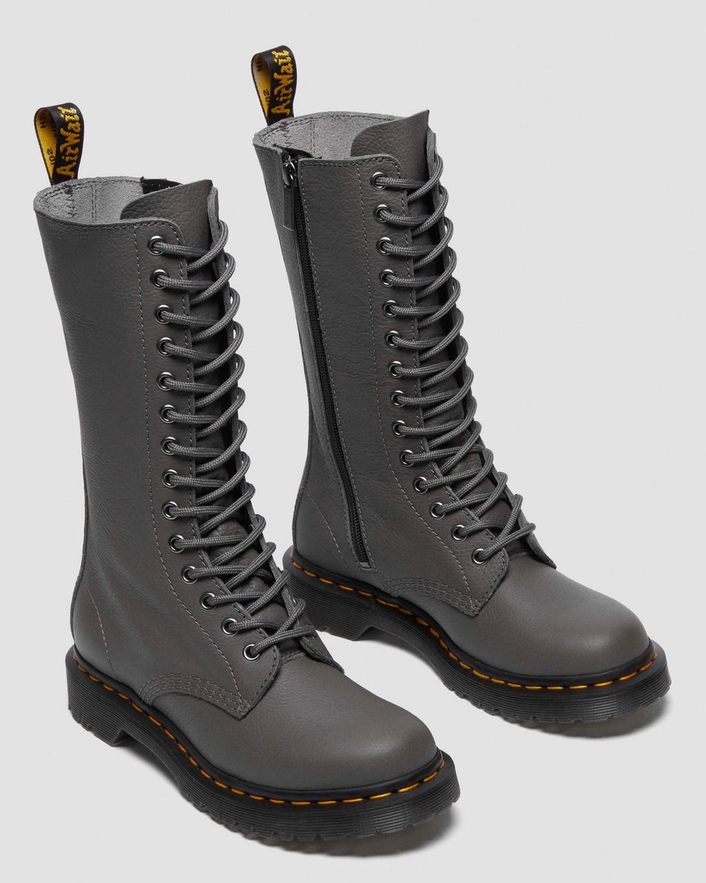 Botas Dr Martens 1B99 Virginia Leather Mid Calf Mujer Gris | 82857034