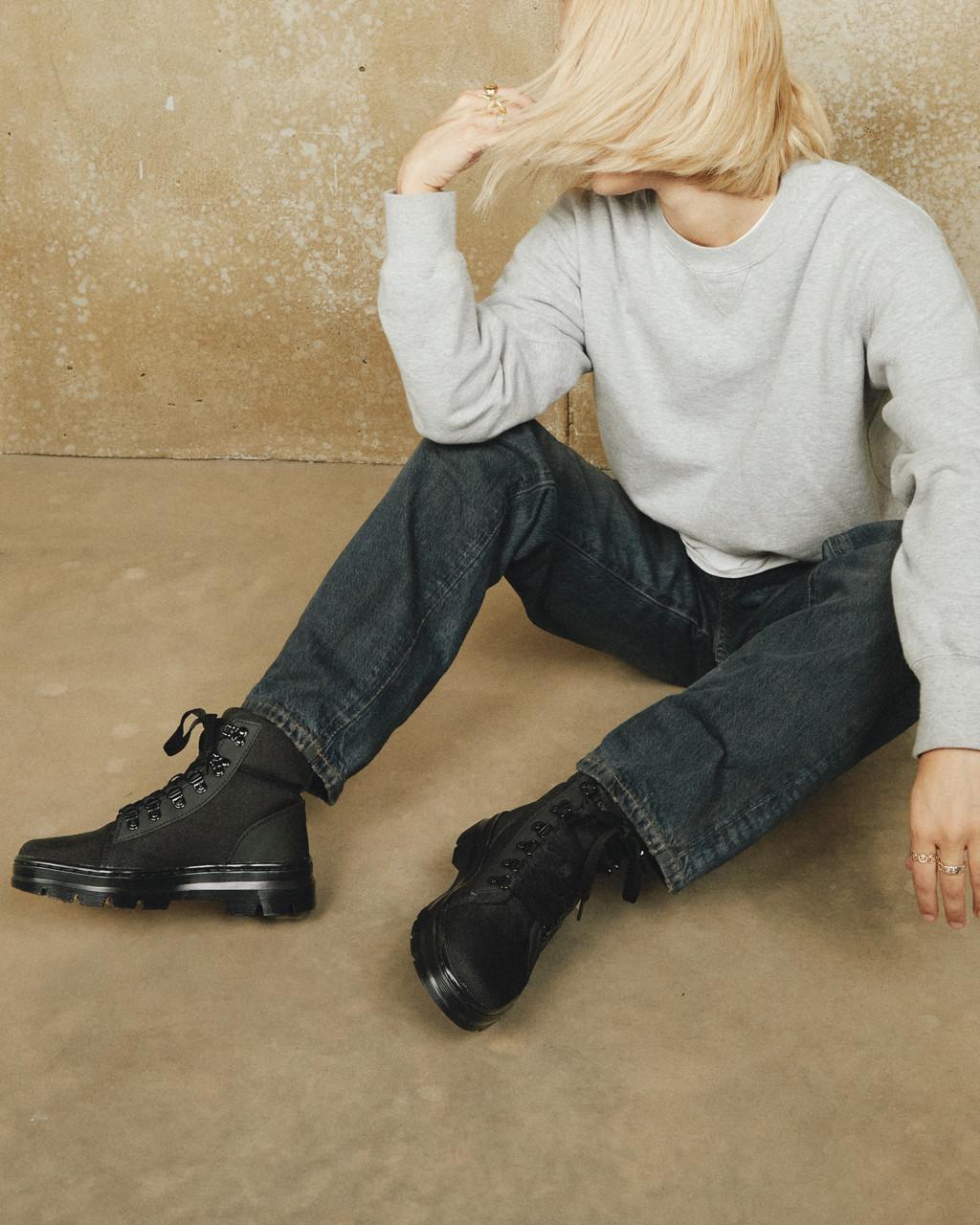 Botas Dr Martens Combs Poly Casual Mujer Negras | 13106593