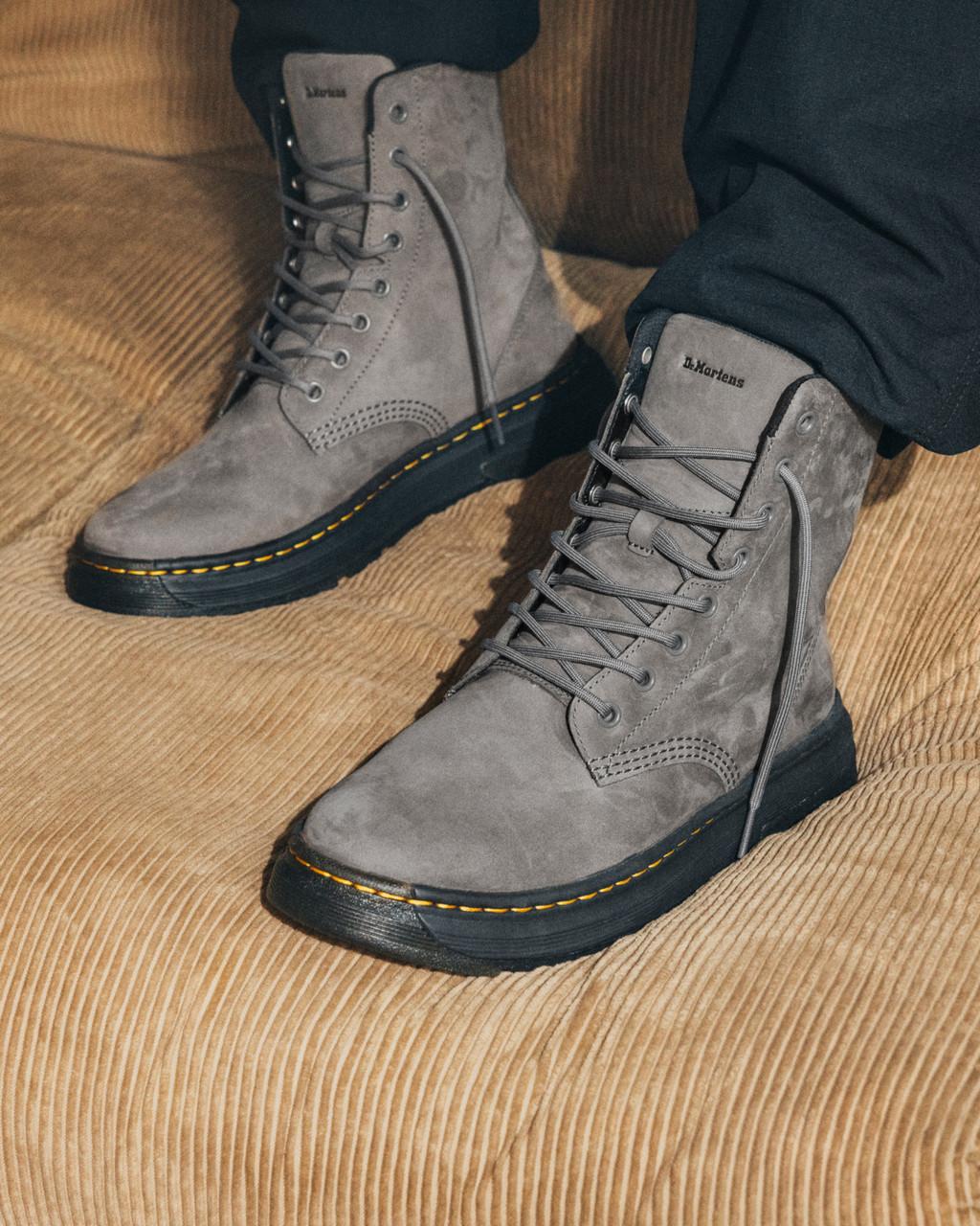 Botas Dr Martens Crewson Nubuck Leather Everyday Mujer Gris | 23259675