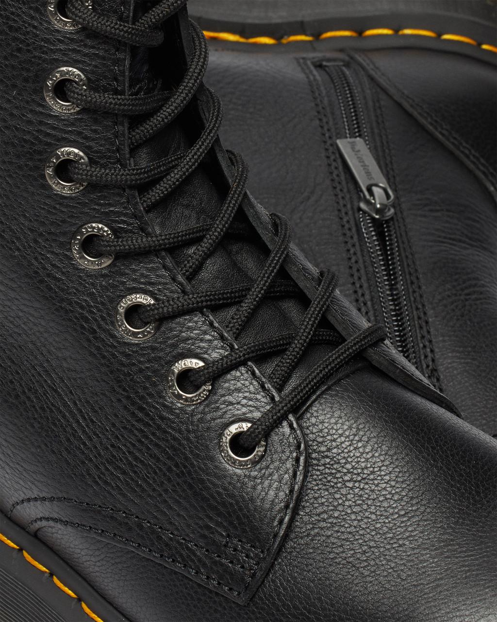 Botas Dr Martens Jadon III Pisa Leather Platforms Mujer Negras | 91439702