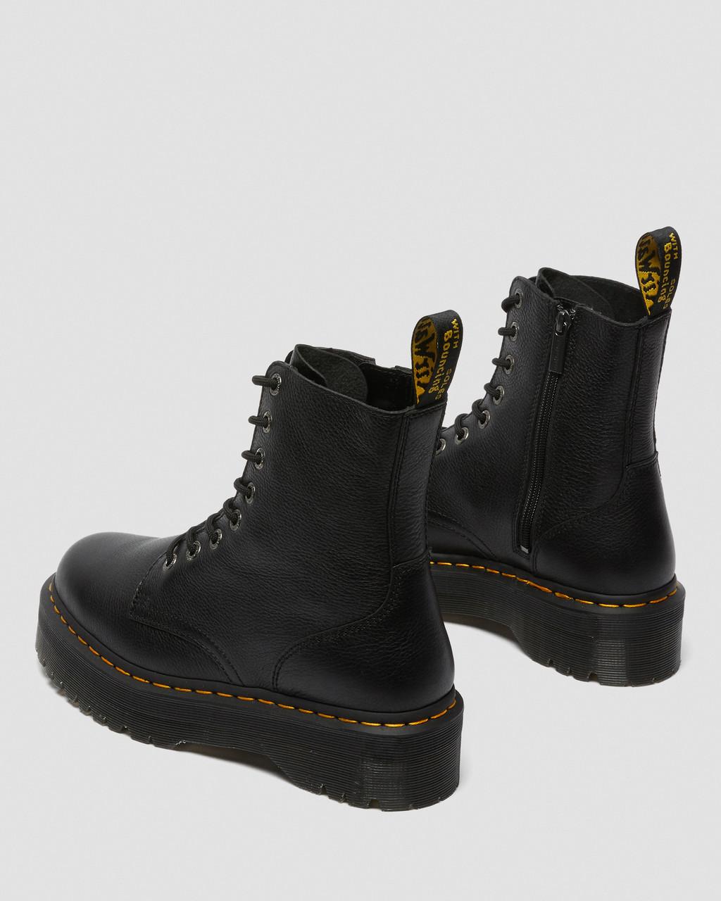 Botas Dr Martens Jadon III Pisa Leather Platforms Mujer Negras | 91439702