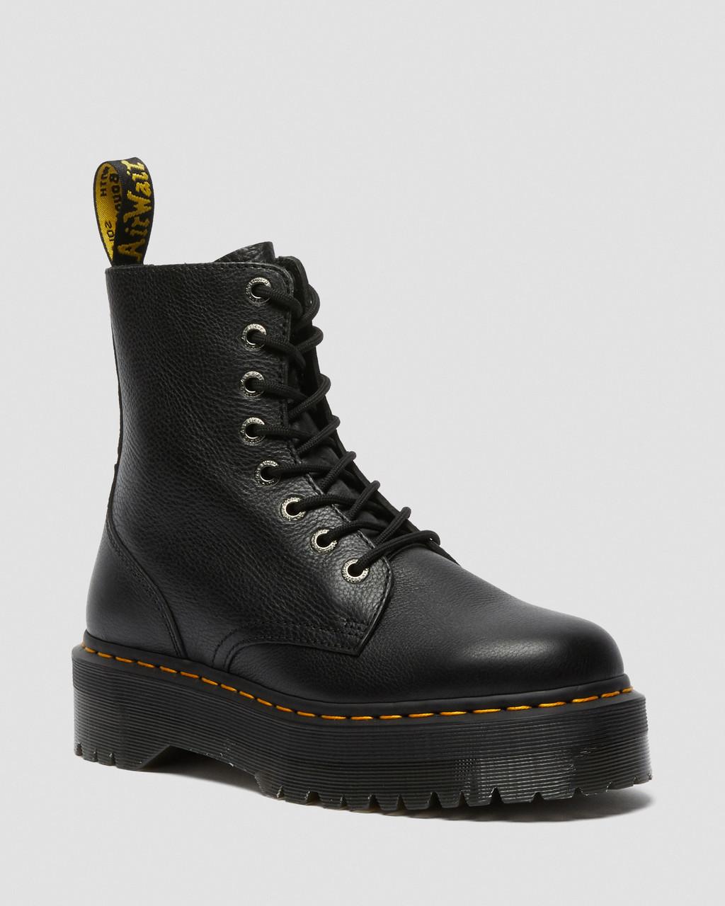 Botas Dr Martens Jadon III Pisa Leather Platforms Mujer Negras | 91439702