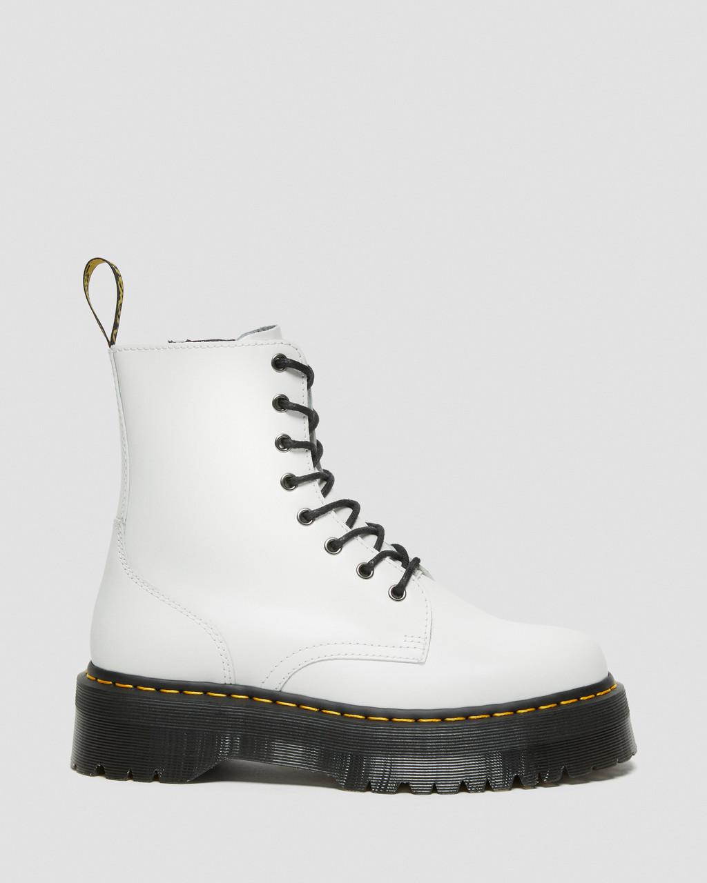 Botas Dr Martens Jadon Smooth Leather Platforms Mujer Blancas | 80256798