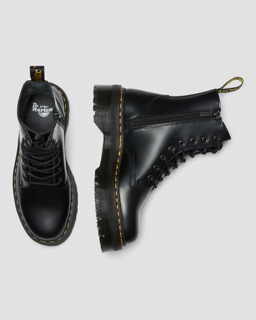 Botas Dr Martens Jadon Smooth Leather Platforms Mujer Negras | 14573945