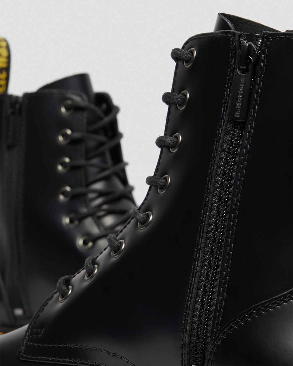 Botas Dr Martens Jadon Smooth Leather Platforms Mujer Negras | 14573945