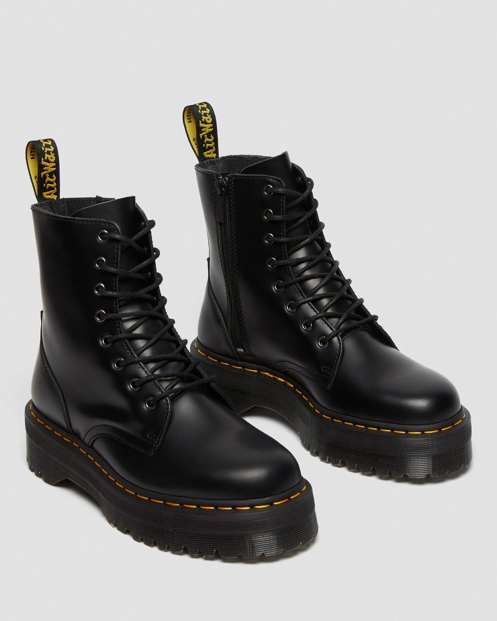 Botas Dr Martens Jadon Smooth Leather Platforms Mujer Negras | 14573945