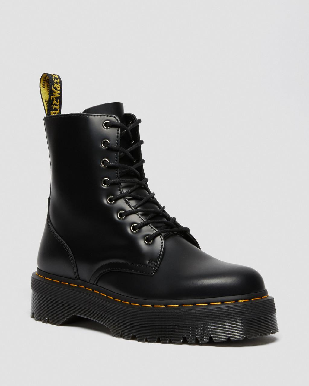 Botas Dr Martens Jadon Smooth Leather Platforms Mujer Negras | 14573945