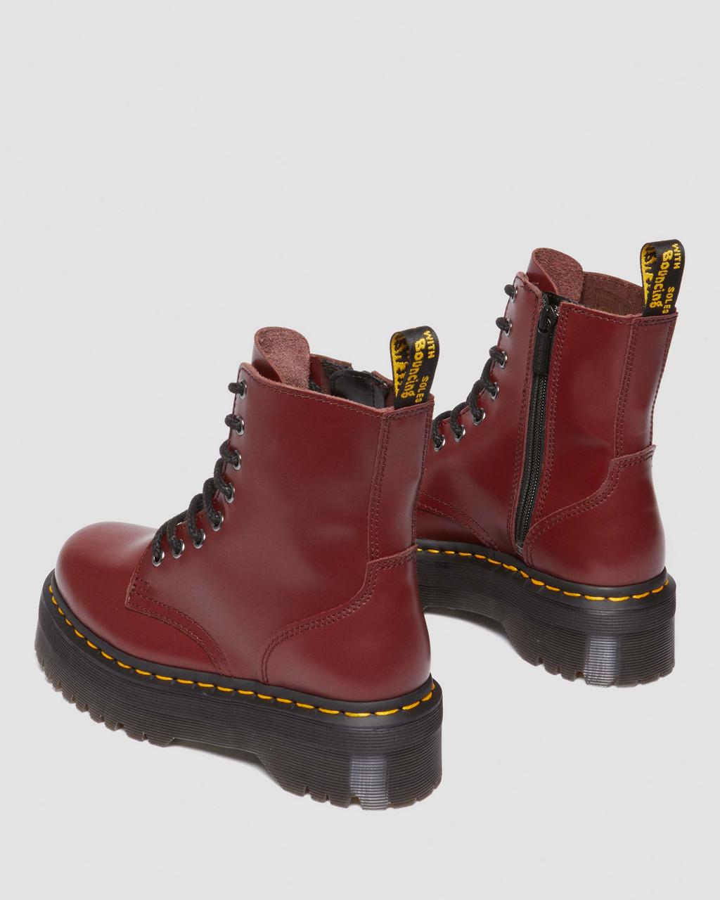 Botas Dr Martens Jadon Smooth Leather Platforms Mujer Rojas | 85771673