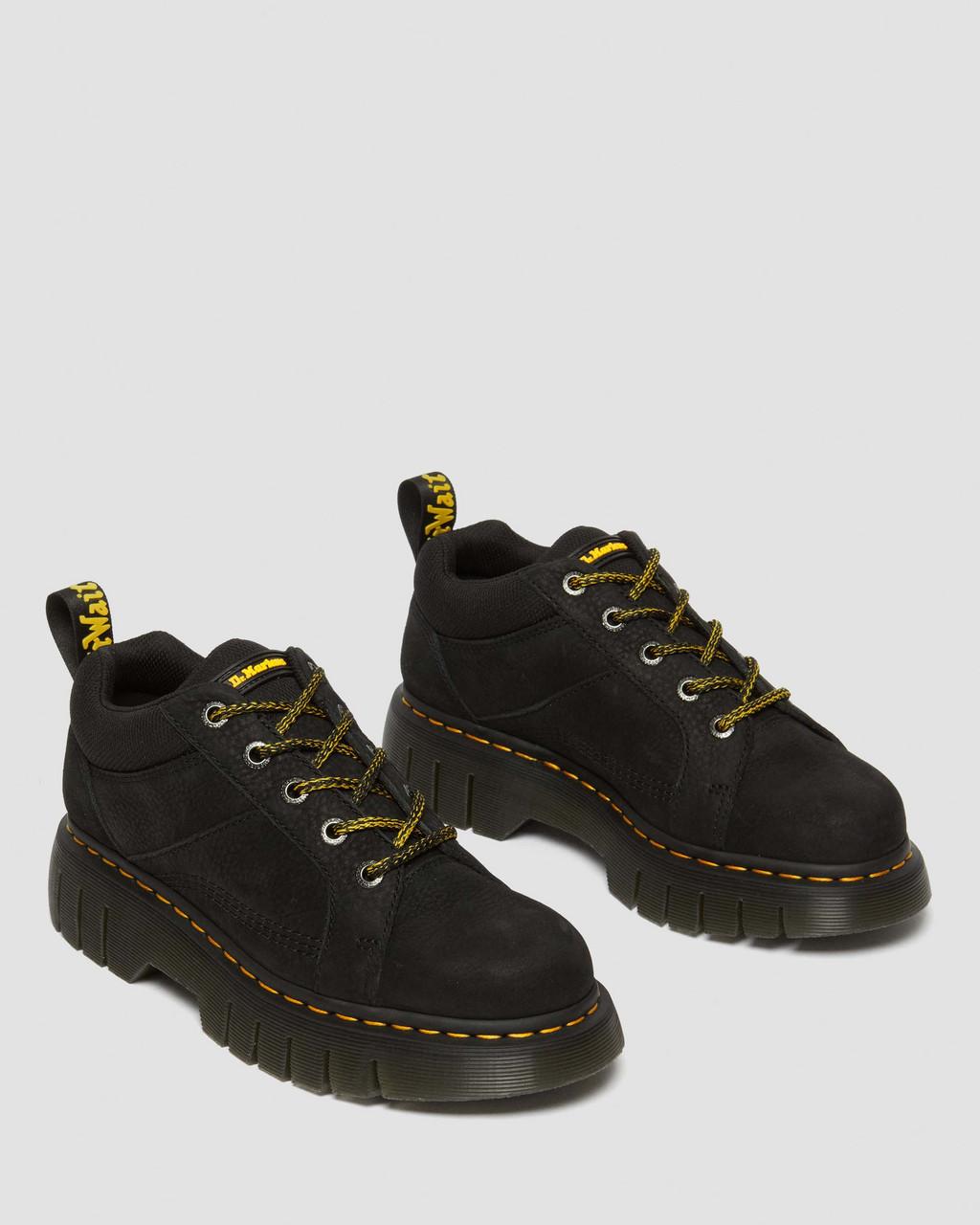 Botas Dr Martens Woodard Tumbled Nubuck Leather Low Casual Hombre Negras | 64693680