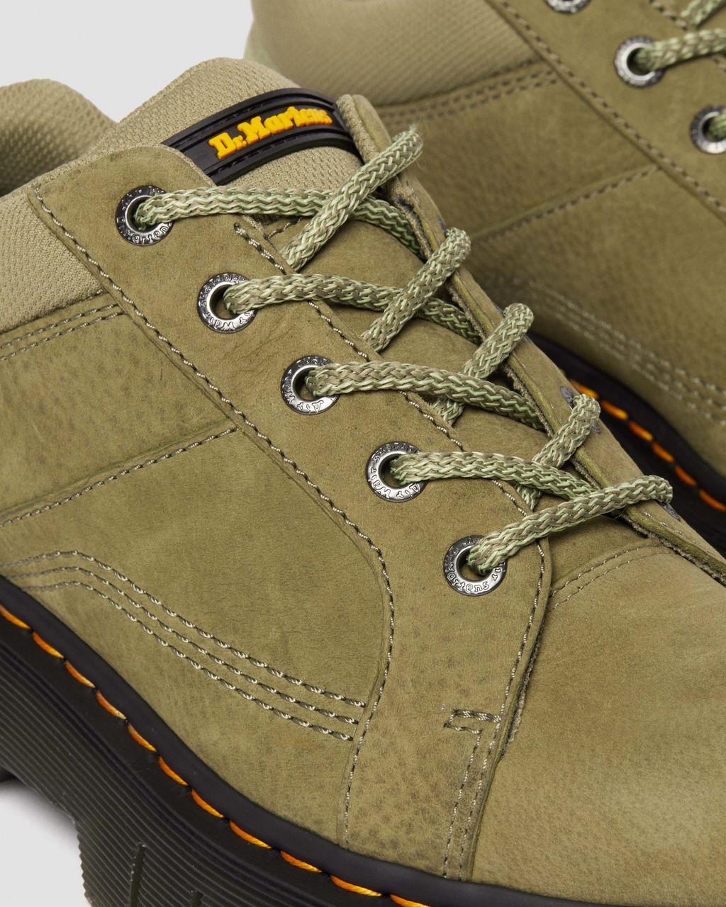Botas Dr Martens Woodard Tumbled Nubuck Leather Low Casual Hombre Verde Oliva | 21294006