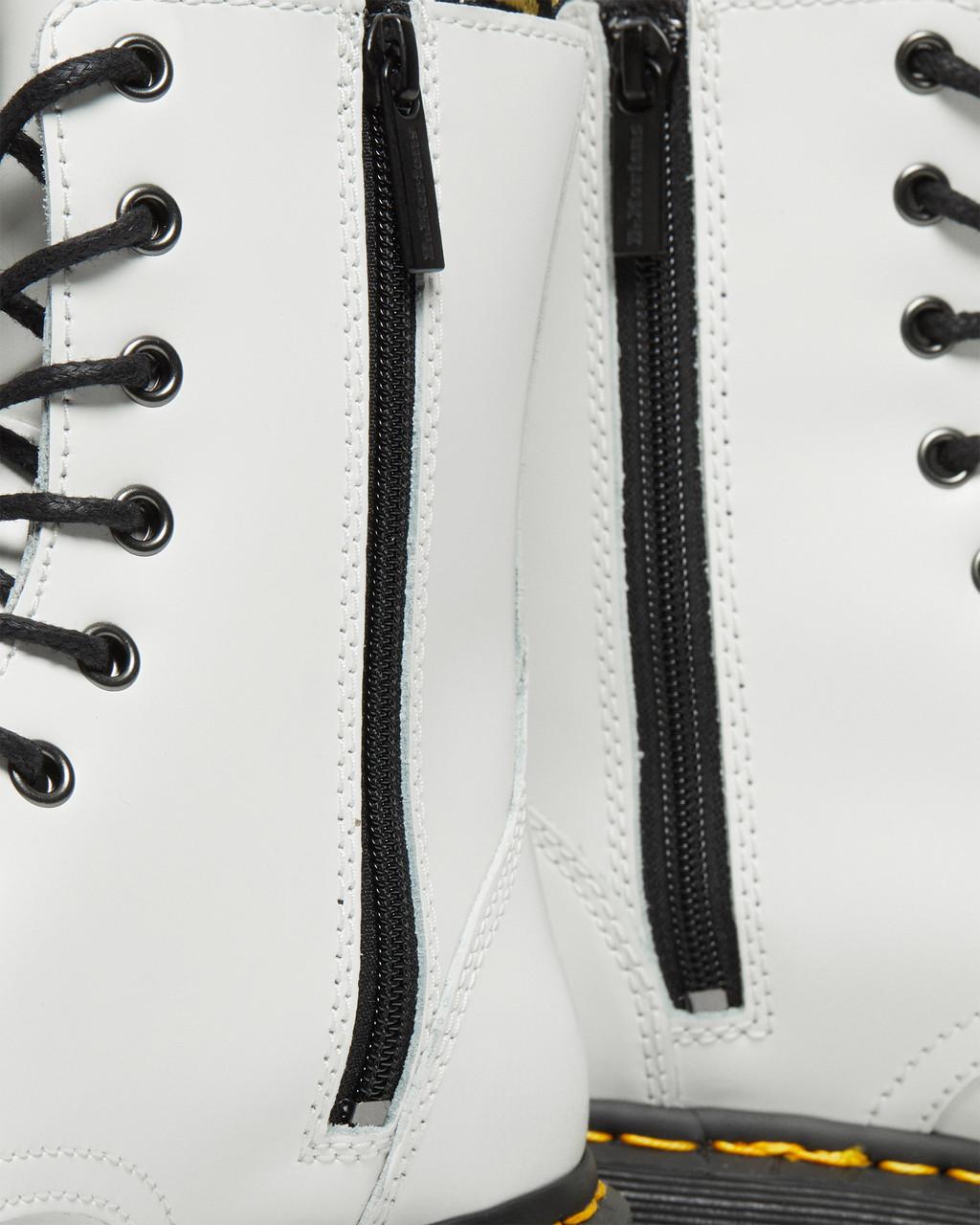 Botas Plataforma Dr Martens Jadon Smooth Leather Hombre Blancas | 13860251