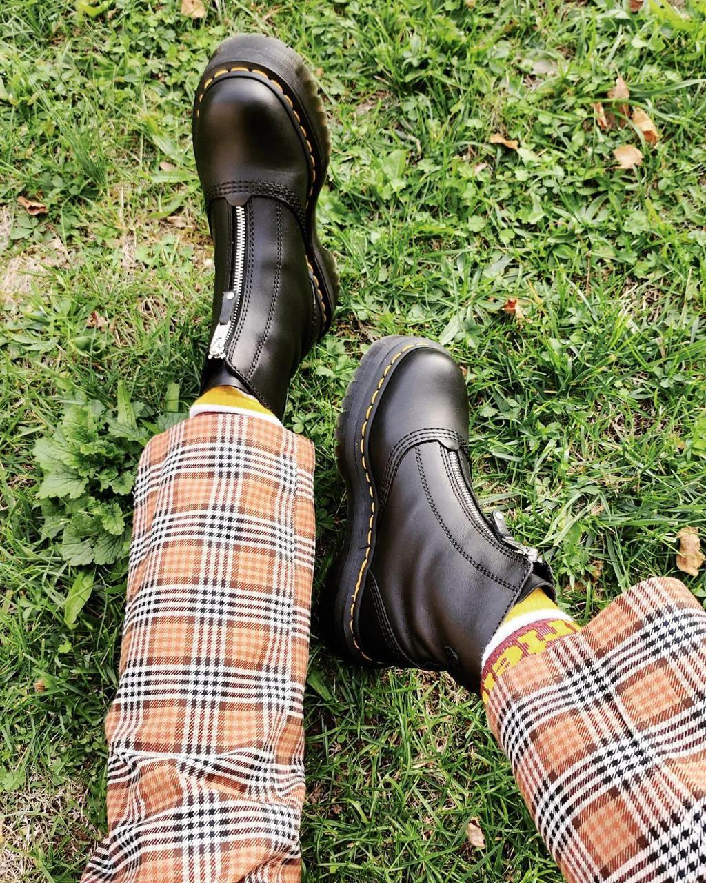 Botas Plataforma Dr Martens Jetta Zipped Sendal Leather Mujer Negras | 17014850