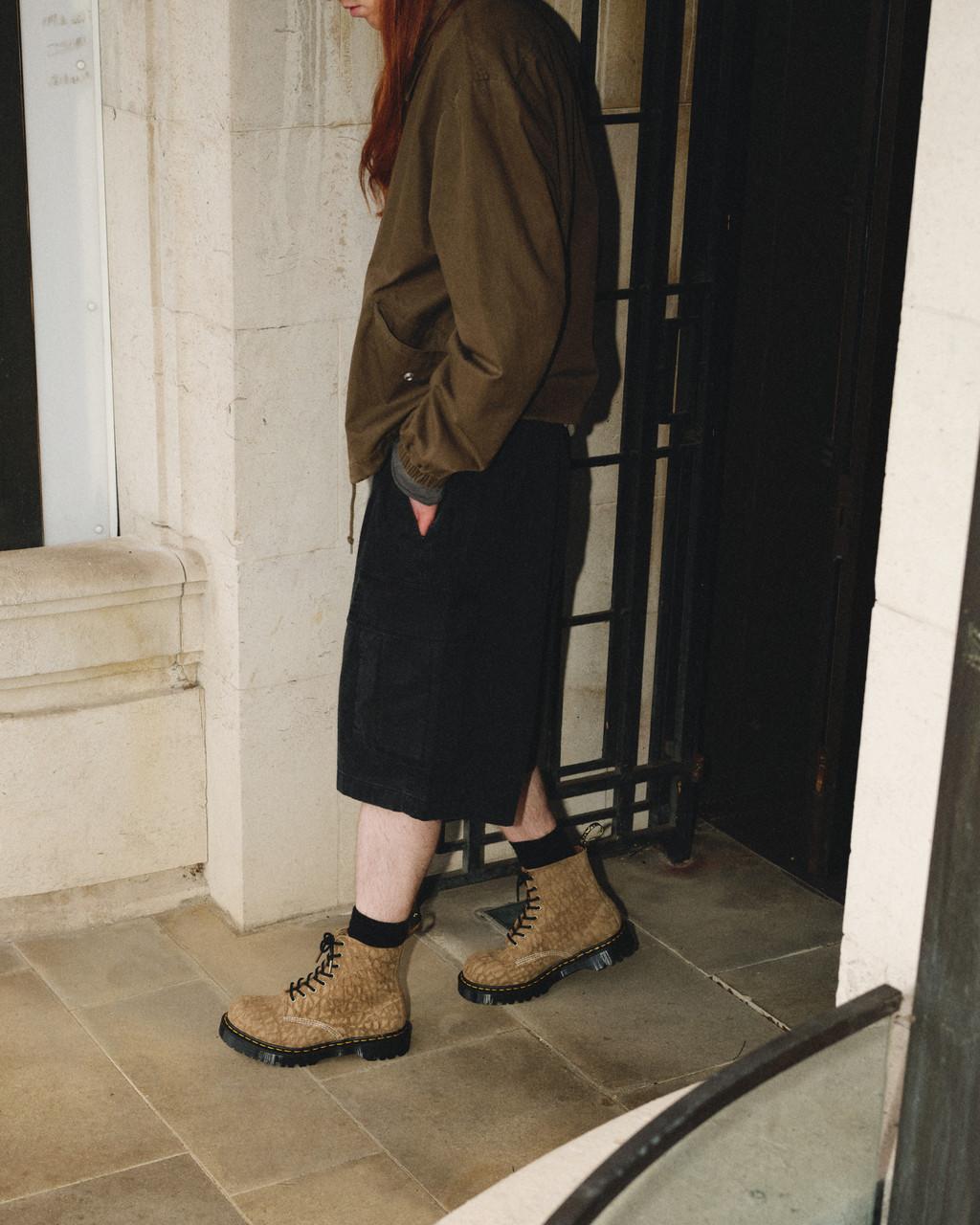 Botas con Cordones Dr Martens 1460 Made in England Emboss Suede Hombre Marrones | 50167555
