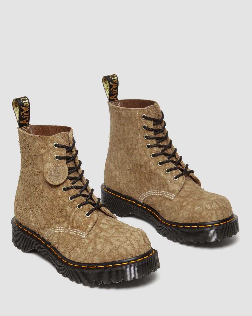 Botas con Cordones Dr Martens 1460 Made in England Emboss Suede Hombre Marrones | 50167555