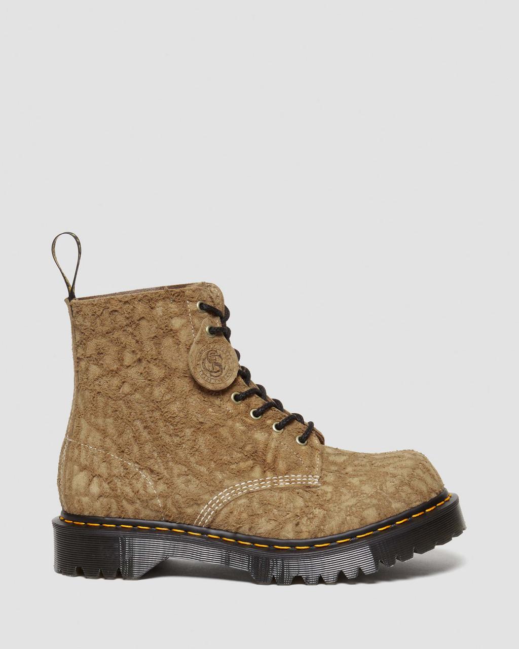 Botas con Cordones Dr Martens 1460 Made in England Emboss Suede Hombre Marrones | 50167555