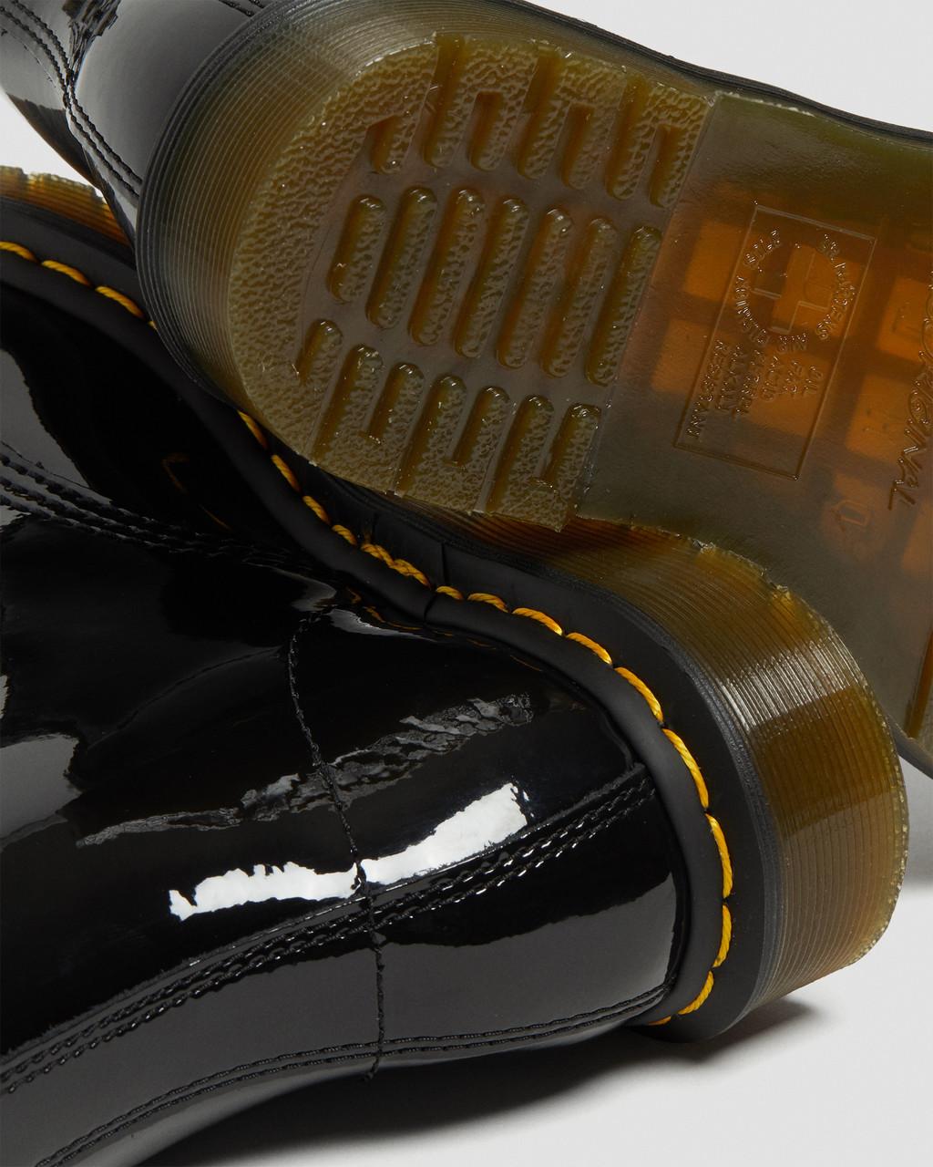 Botas con Cordones Dr Martens 1460 Patent Leather Mujer Negras | 82270034