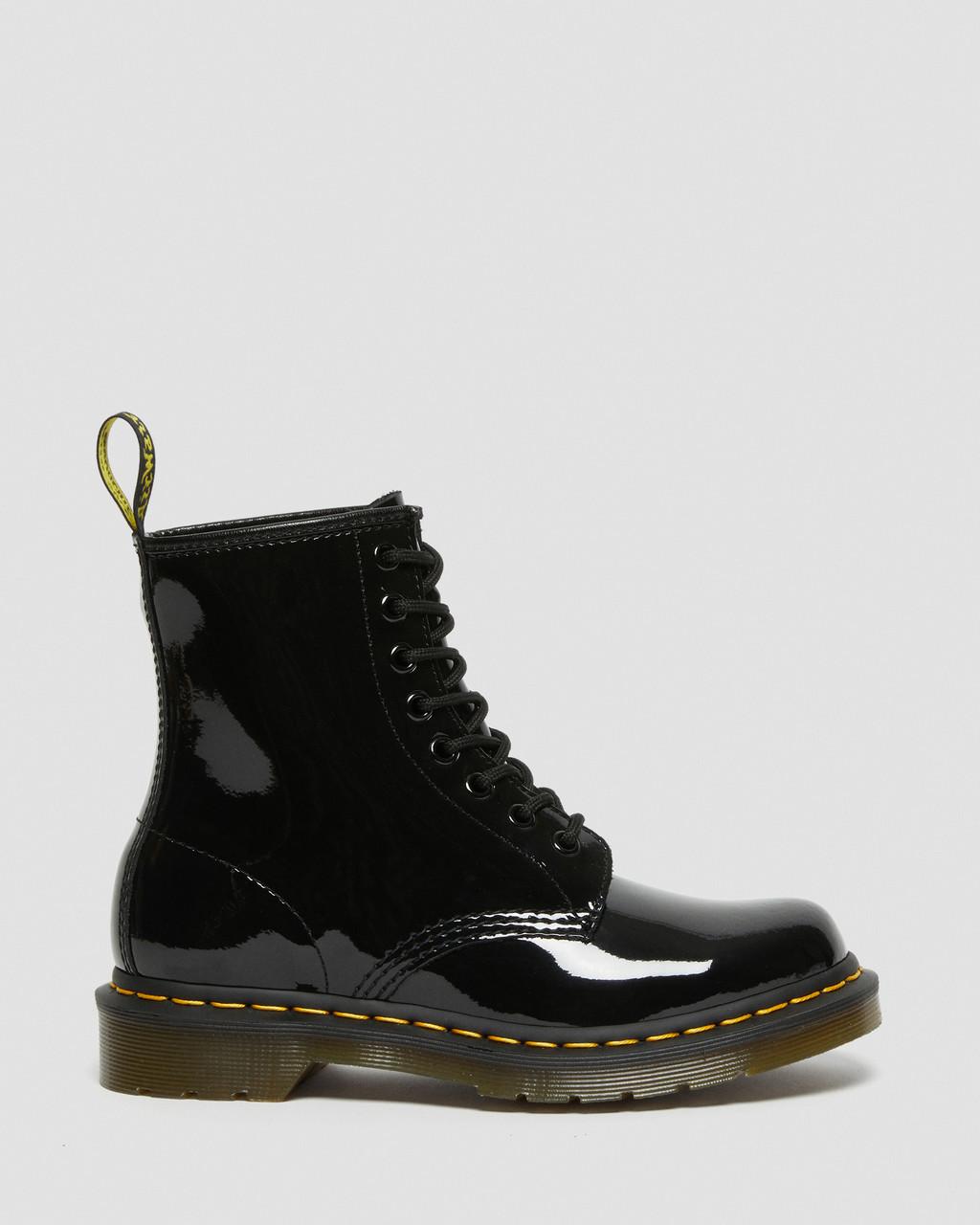 Botas con Cordones Dr Martens 1460 Patent Leather Mujer Negras | 82270034