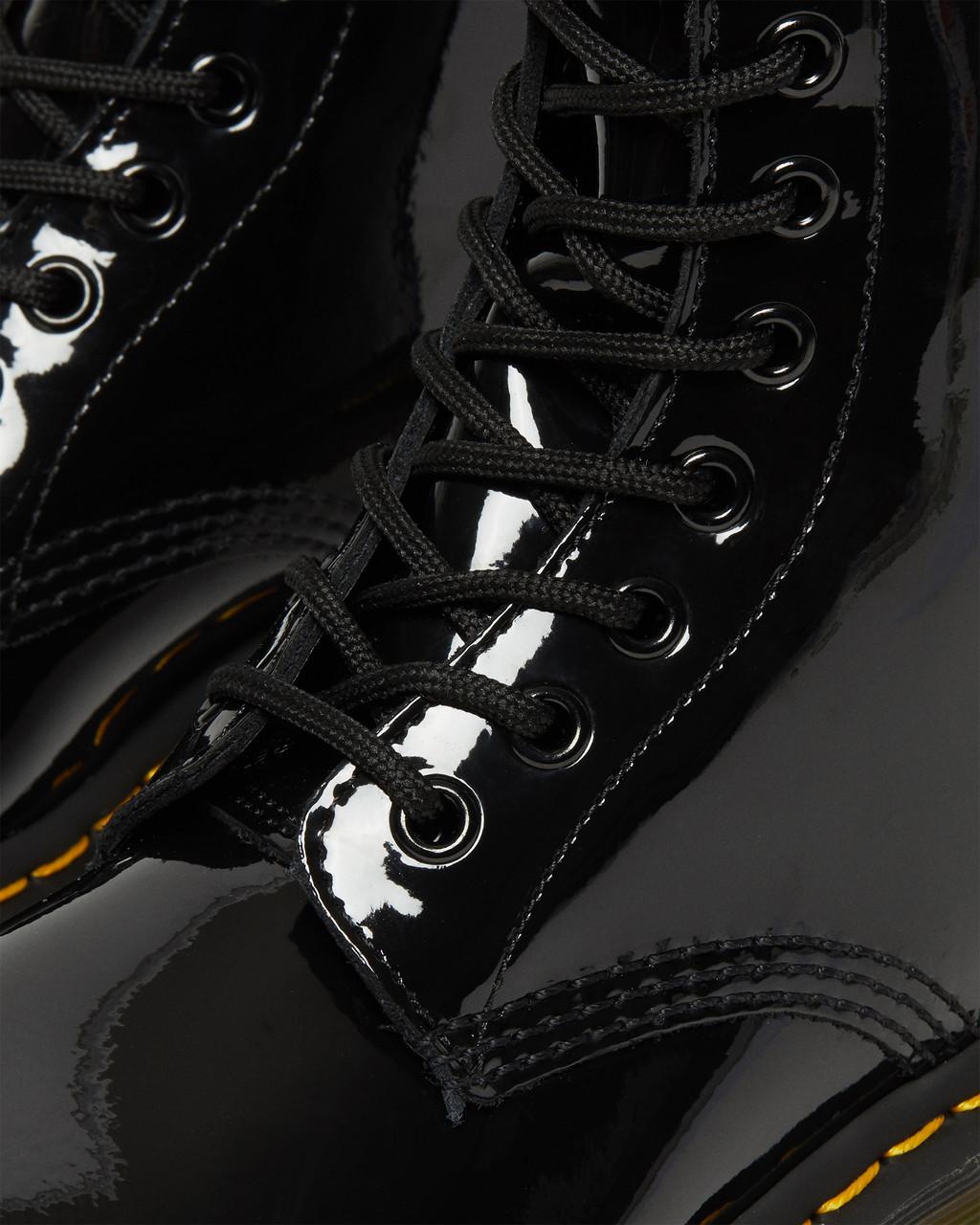 Botas con Cordones Dr Martens 1460 Patent Leather Mujer Negras | 82270034