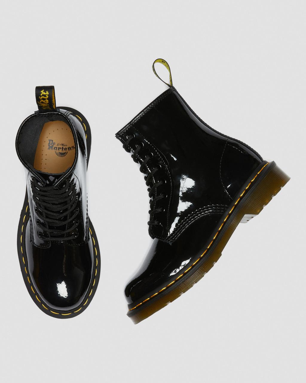 Botas con Cordones Dr Martens 1460 Patent Leather Mujer Negras | 82270034