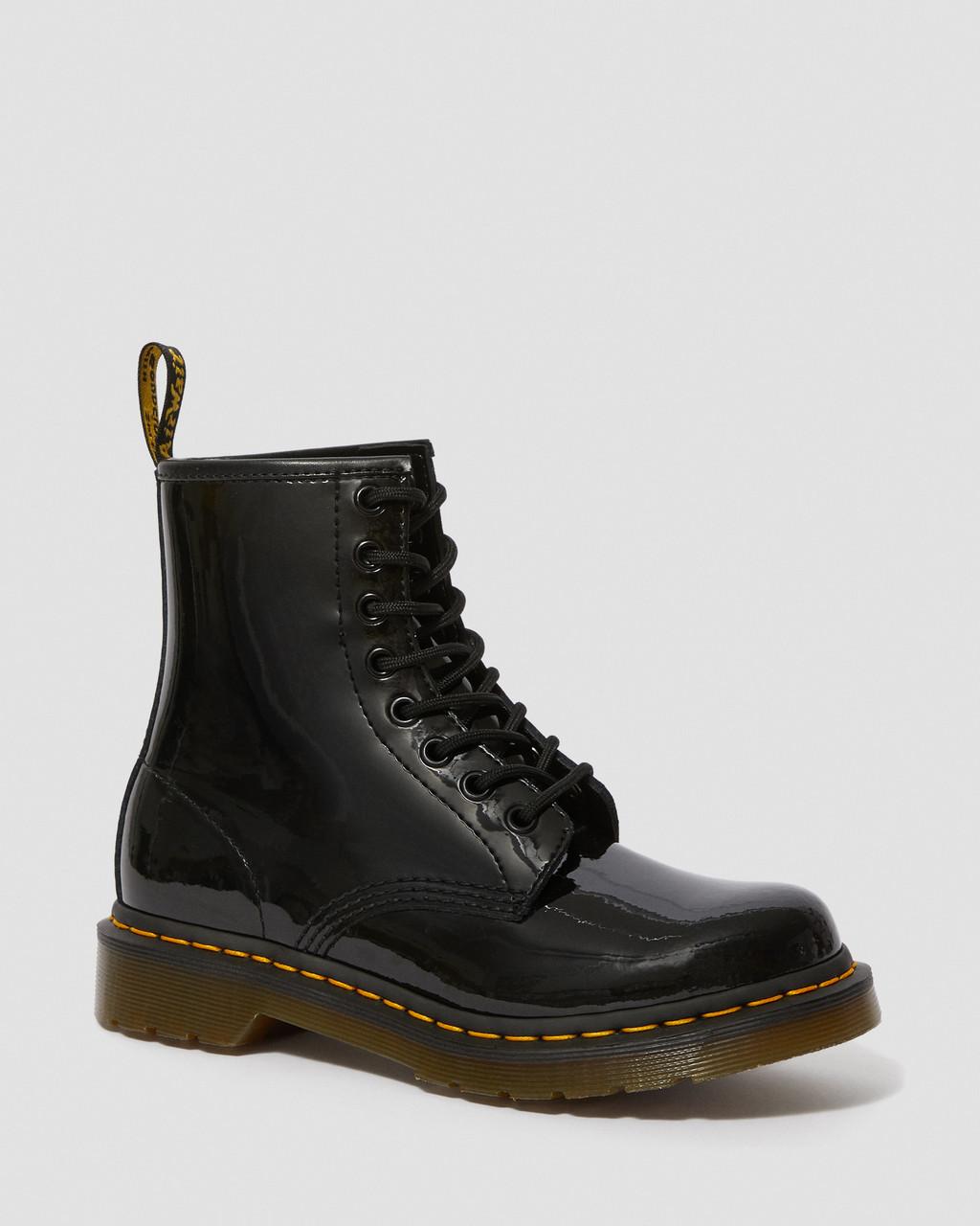 Botas con Cordones Dr Martens 1460 Patent Leather Mujer Negras | 82270034