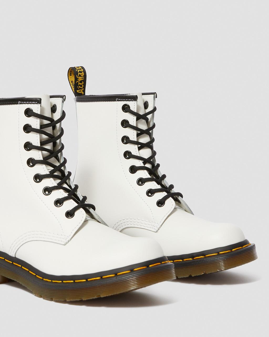 Botas con Cordones Dr Martens 1460 Smooth Leather Mujer Blancas | 66580394