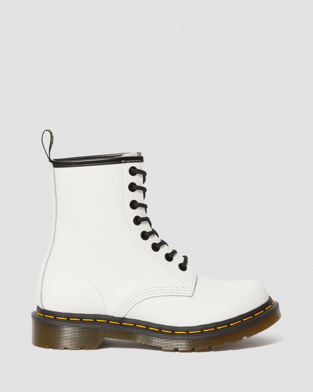 Botas con Cordones Dr Martens 1460 Smooth Leather Mujer Blancas | 66580394