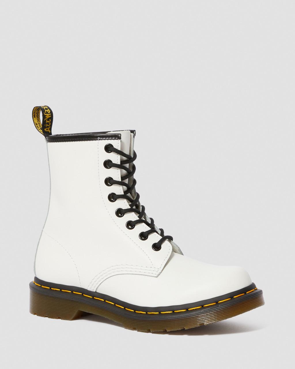 Botas con Cordones Dr Martens 1460 Smooth Leather Mujer Blancas | 66580394