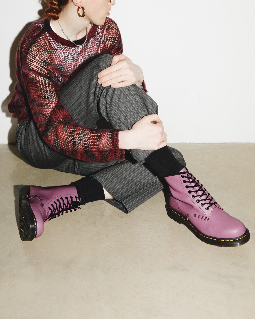 Botas con Cordones Dr Martens 1460 Smooth Leather Hombre Moradas | 53801061