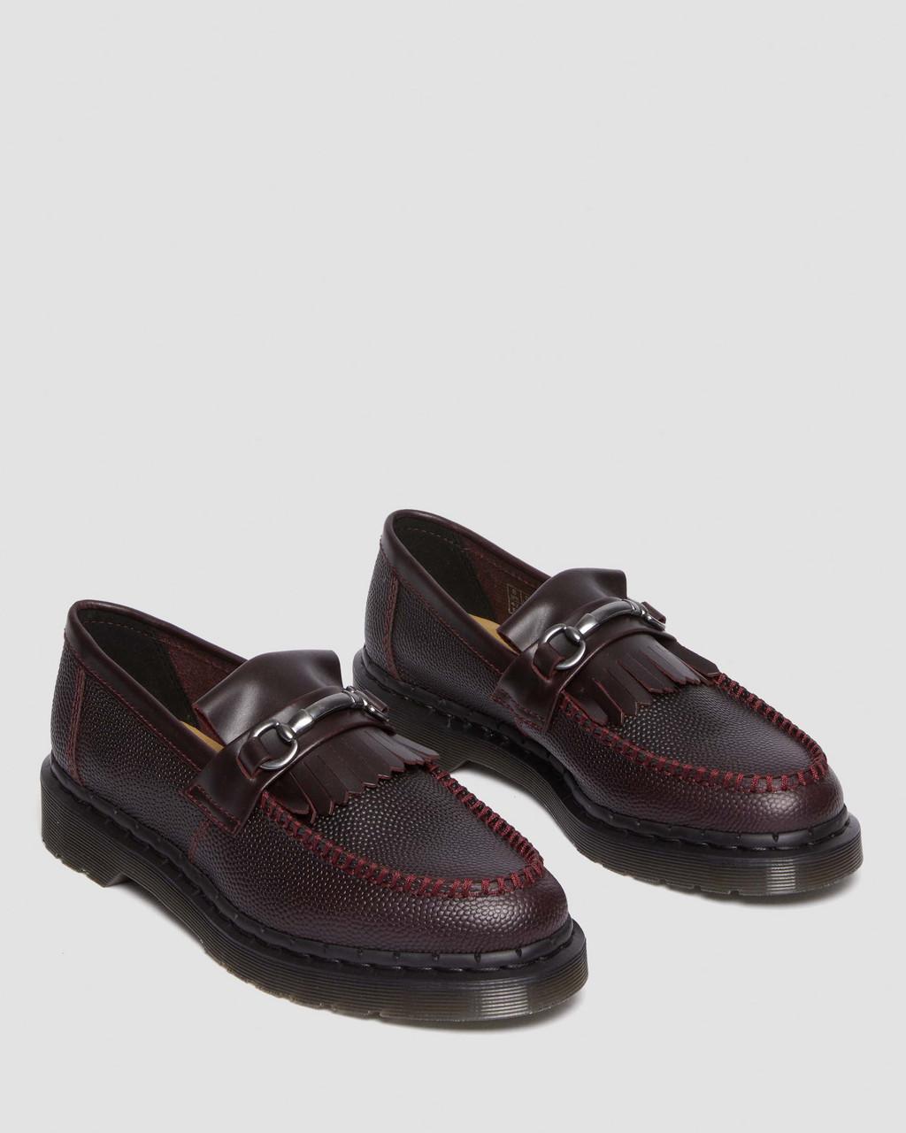 Mocasines Dr Martens Adrian Snaffle Pebble Grain Leather Kiltie Hombre Burdeos | 37512893