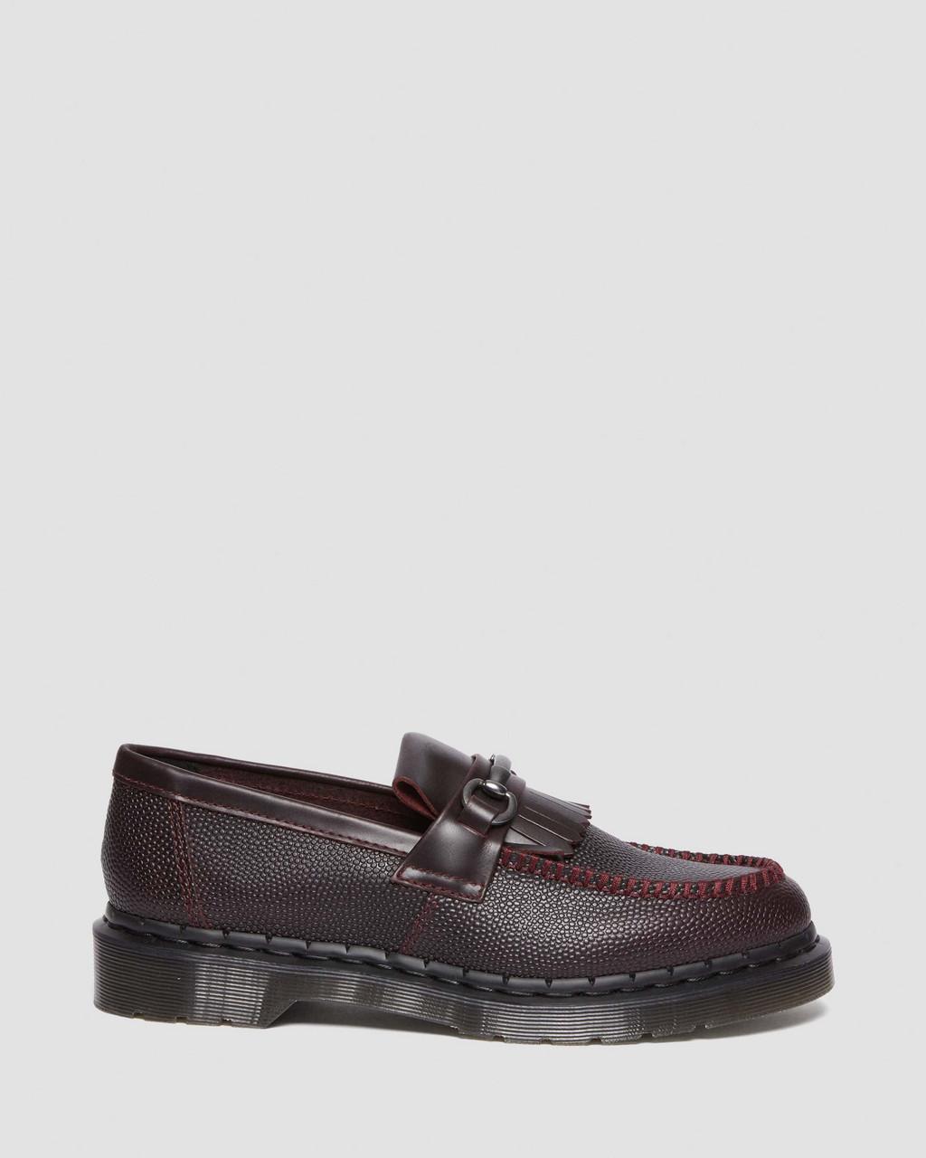 Mocasines Dr Martens Adrian Snaffle Pebble Grain Leather Kiltie Hombre Burdeos | 37512893