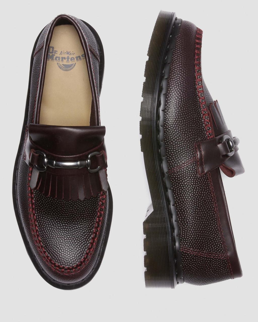 Mocasines Dr Martens Adrian Snaffle Pebble Grain Leather Kiltie Hombre Burdeos | 37512893