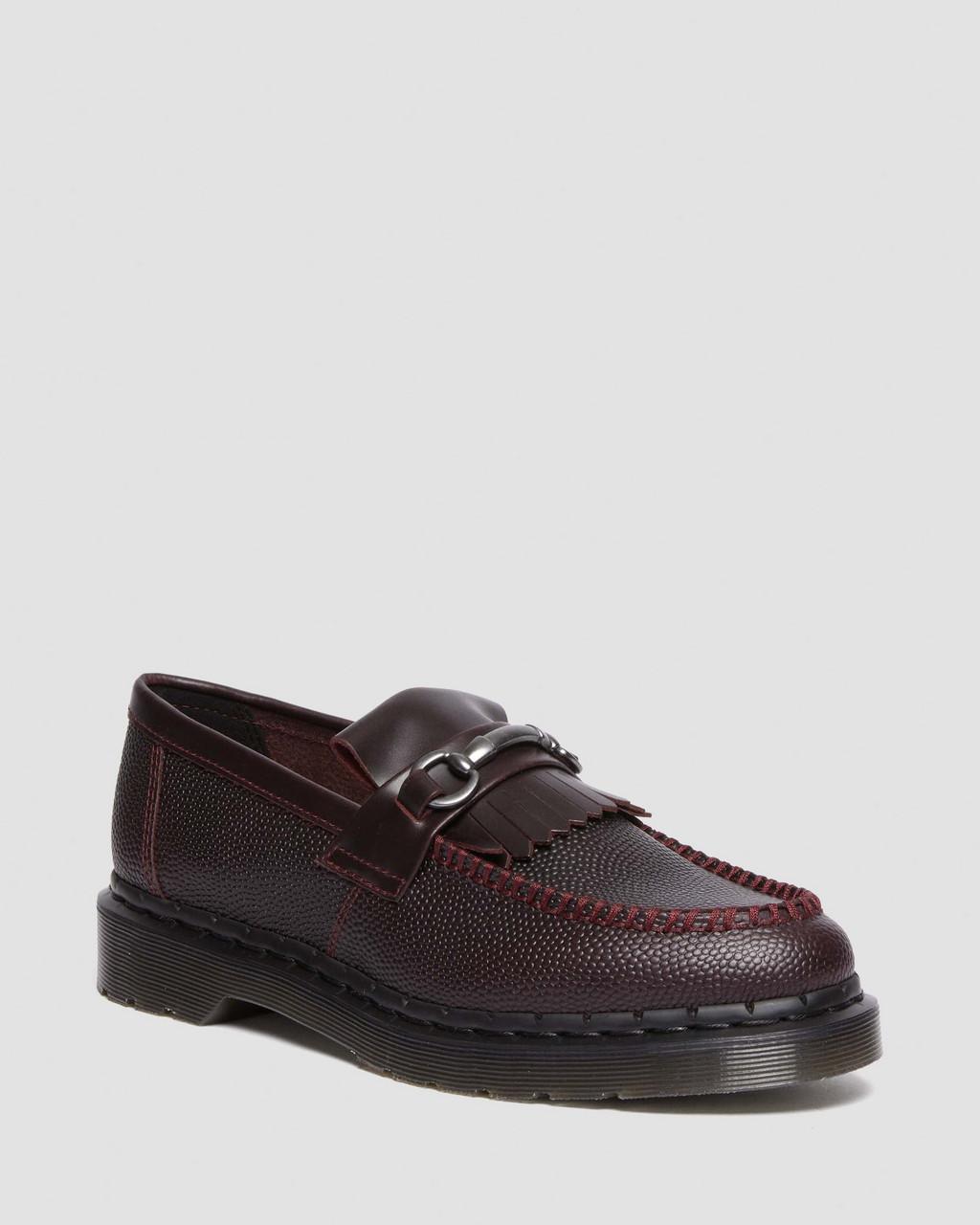 Mocasines Dr Martens Adrian Snaffle Pebble Grain Leather Kiltie Hombre Burdeos | 37512893
