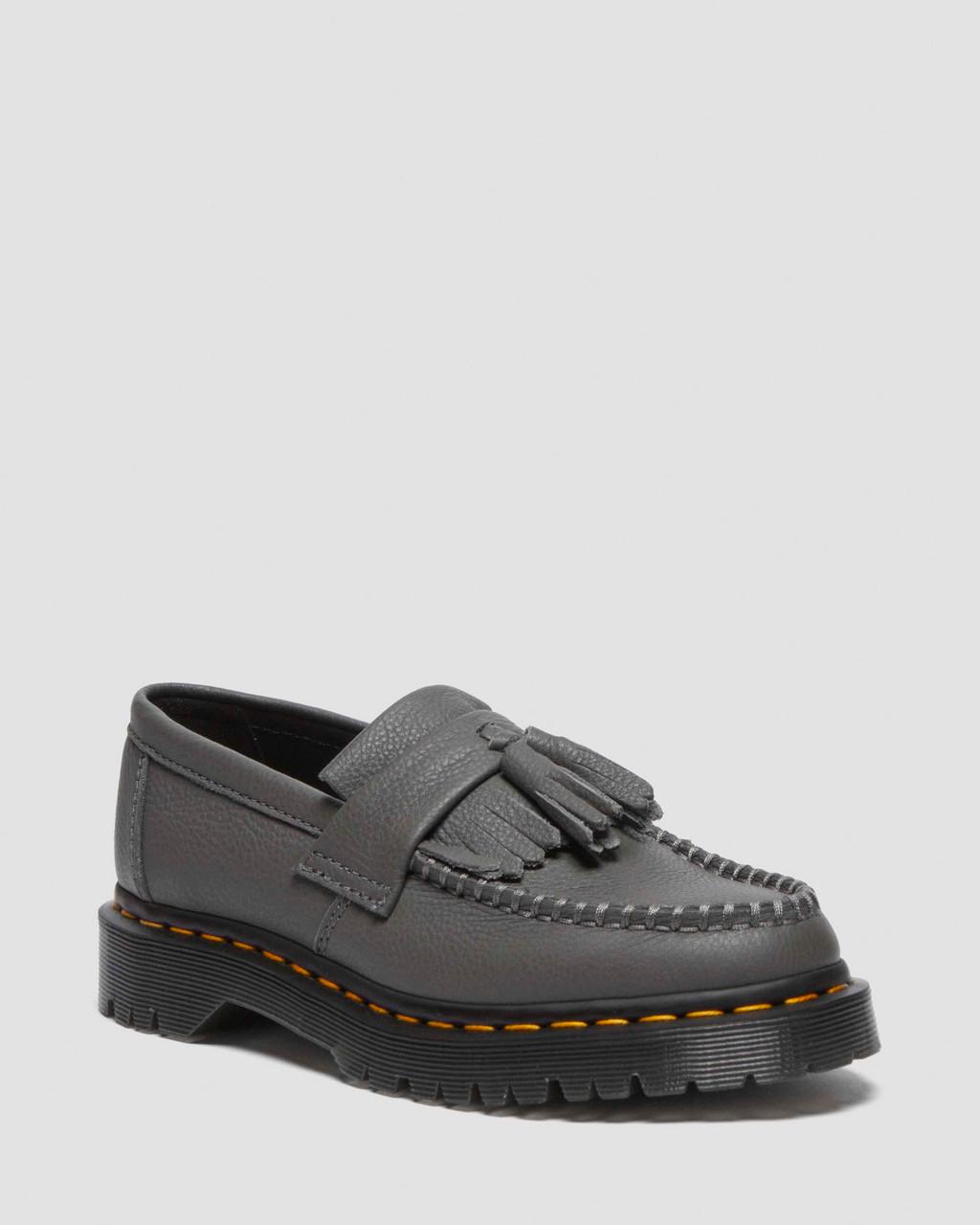 Mocasines Dr Martens Adrian Virginia Leather Tassel Mujer Gris | 74074968